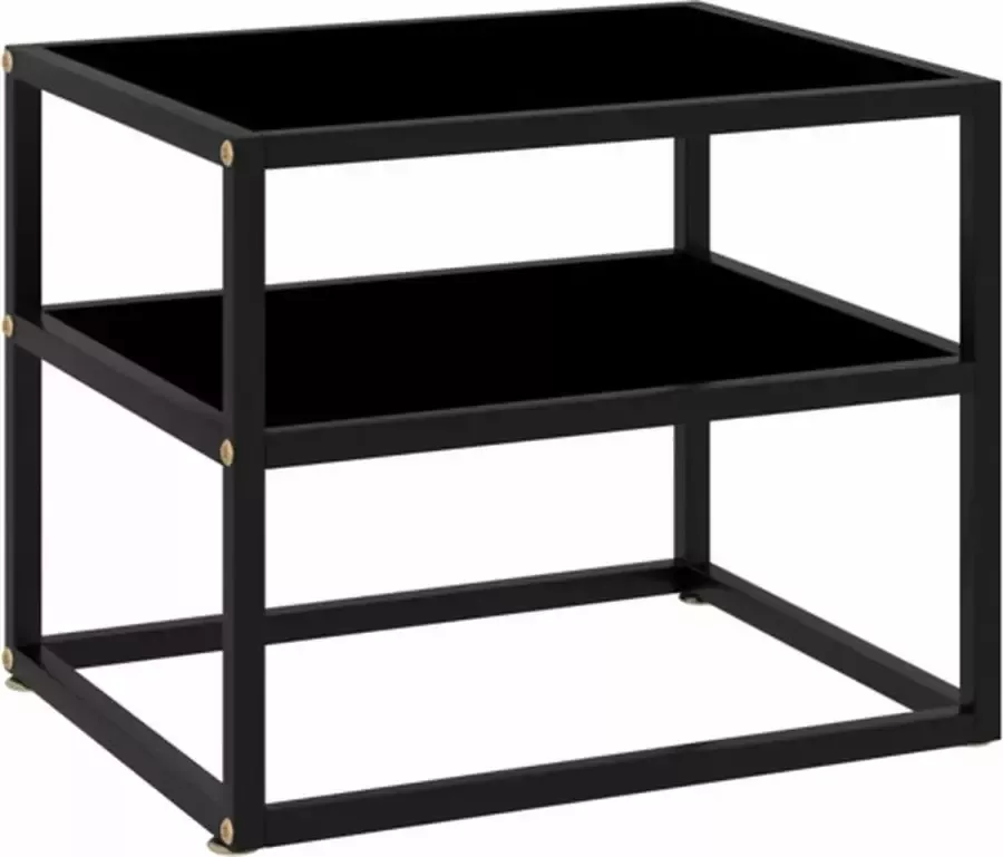 VidaXL -Wandtafel-50x40x40-cm-gehard-glas-zwart - Foto 2