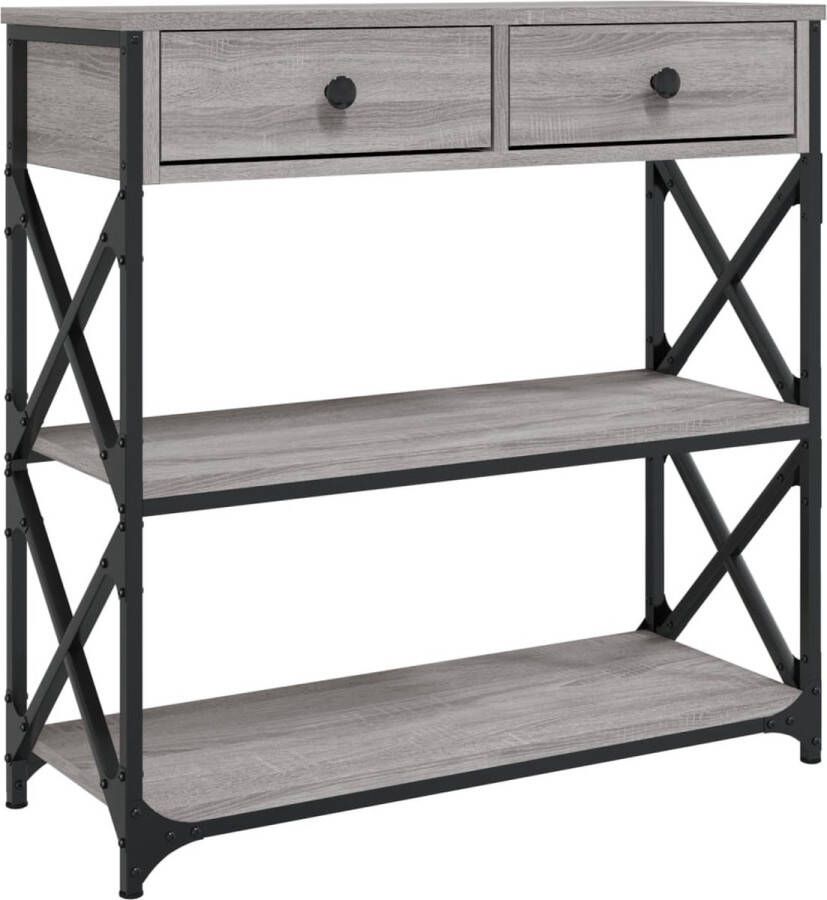 VidaXL -Wandtafel-75x28x75-cm-bewerkt-hout-grijs-sonoma-eikenkleurig - Foto 2