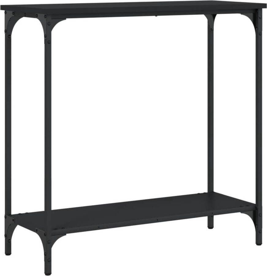 VidaXL -Wandtafel-75x30 5x75-cm-bewerkt-hout-zwart