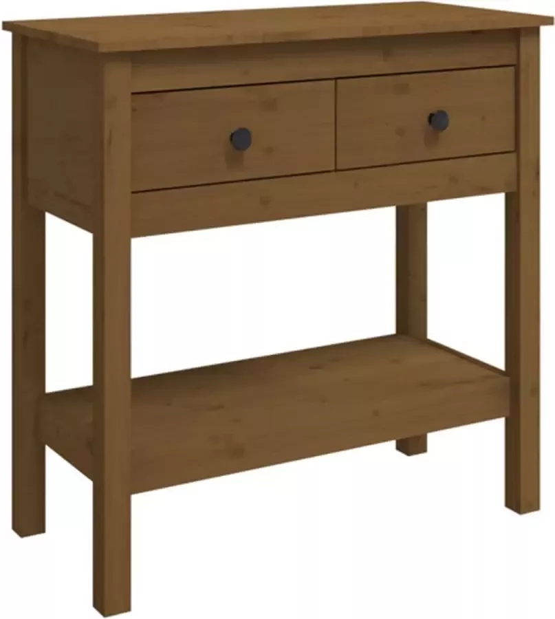 VidaXL -Wandtafel-75x35x75-cm-massief-grenenhout-honingbruin - Foto 3