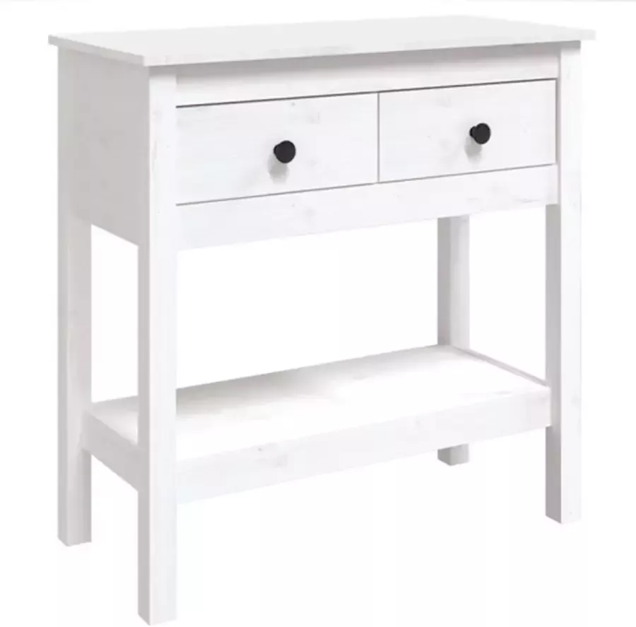 VidaXL -Wandtafel-75x35x75-cm-massief-grenenhout-wit - Foto 3