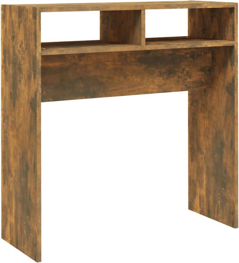 VidaXL -Wandtafel-78x30x80-cm-bewerkt-hout-gerookt-eikenkleurig - Foto 2