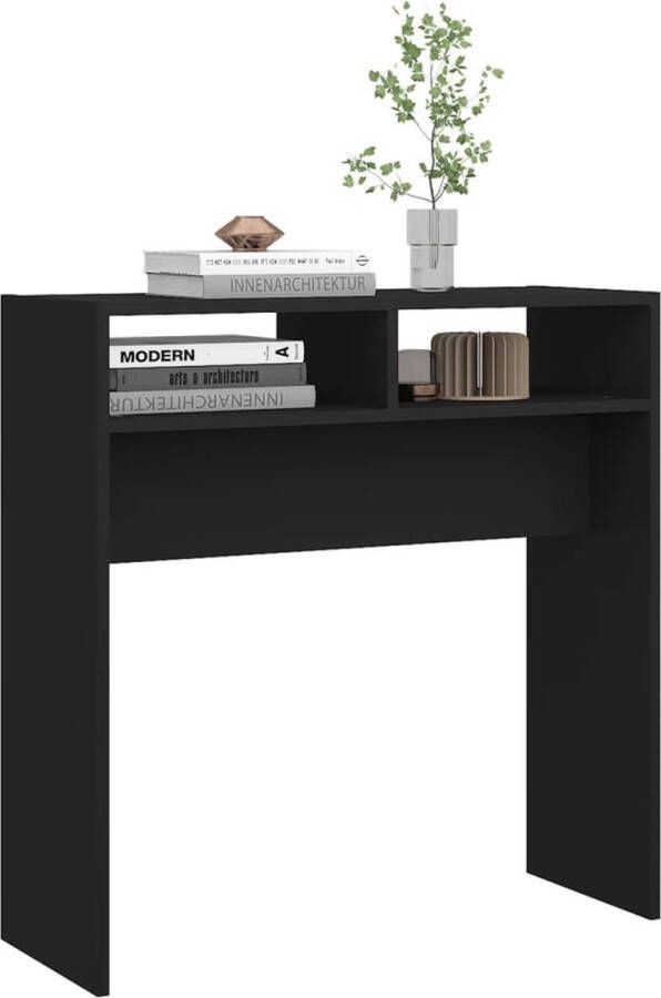 VidaXL -Wandtafel-78x30x80-cm-bewerkt-hout-zwart - Foto 3