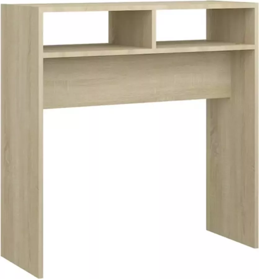 VidaXL -Wandtafel-78x30x80-cm-bewerkt-out-sonoma-eikenkleurig - Foto 4