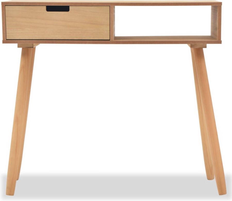 VidaXL -Wandtafel-80x30x72-cm-massief-grenenhout-bruin - Foto 2