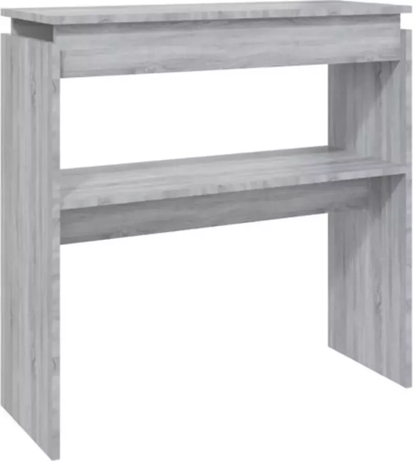 VidaXL Wandtafel 80x30x80 cm bewerkt hout grijs sonoma eikenkleurig - Foto 3