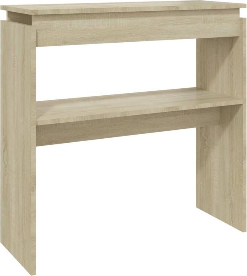 VidaXL -Wandtafel-80x30x80-cm-bewerkt-hout-sonoma-eikenkleurig - Foto 1