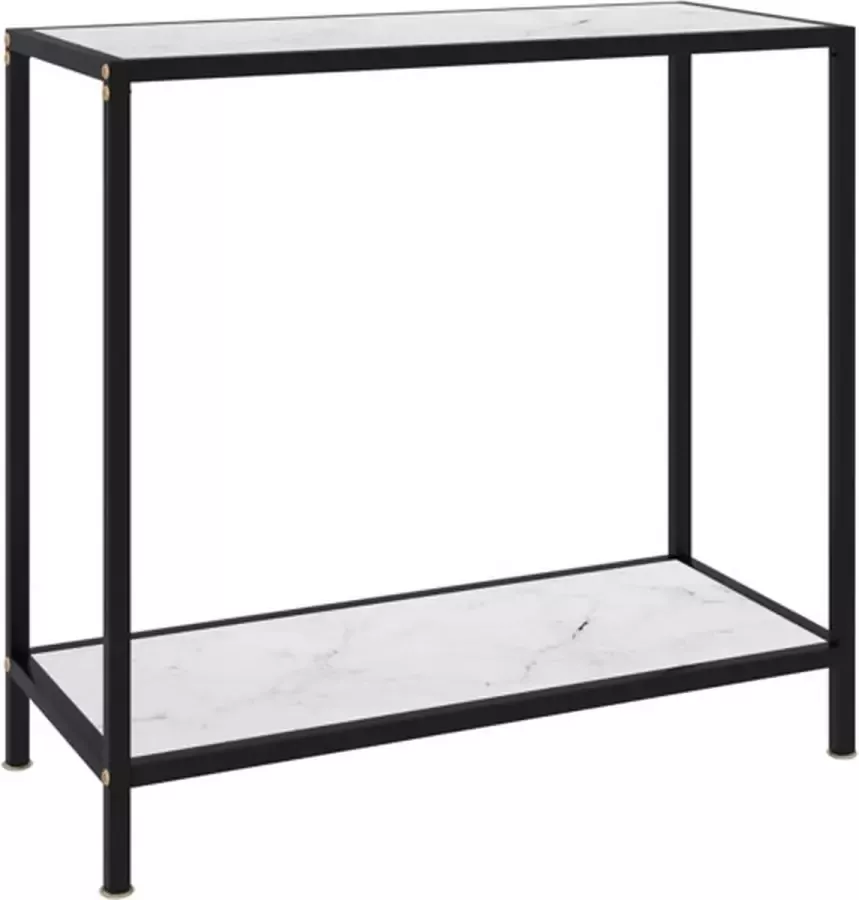 VidaXL -Wandtafel-80x35x75-cm-gehard-glas-wit - Foto 2