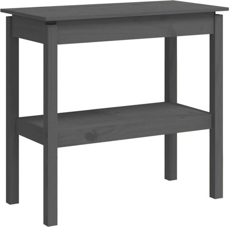 VidaXL -Wandtafel-80x40x75-cm-massief-grenenhout-grijs - Foto 2