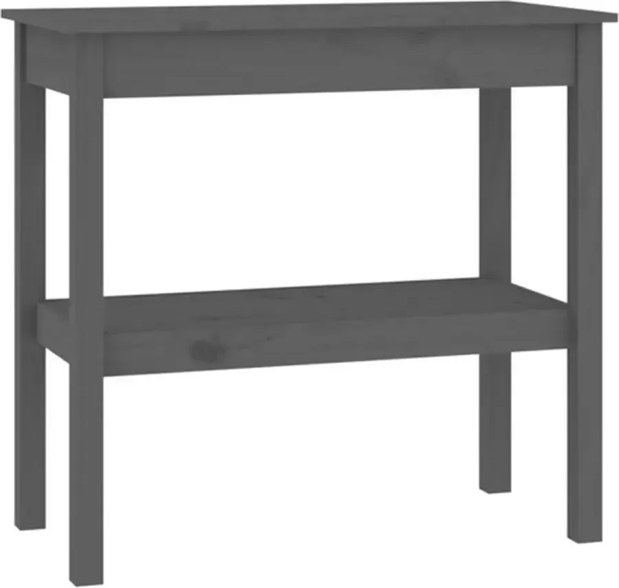 VidaXL -Wandtafel-80x40x75-cm-massief-grenenhout-grijs - Foto 4