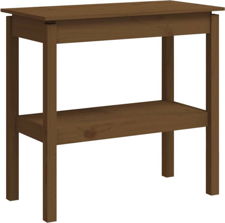 VidaXL -Wandtafel-80x40x75-cm-massief-grenenhout-honingbruin - Foto 2