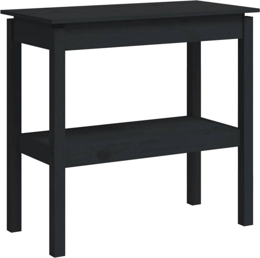 VidaXL -Wandtafel-80x40x75-cm-massief-grenenhout-zwart - Foto 2