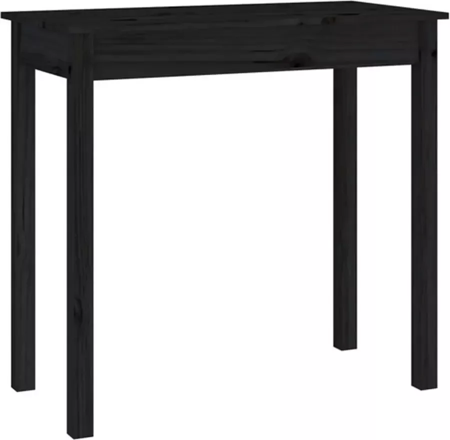 VidaXL -Wandtafel-80x40x75-cm-massief-grenenhout-zwart - Foto 4