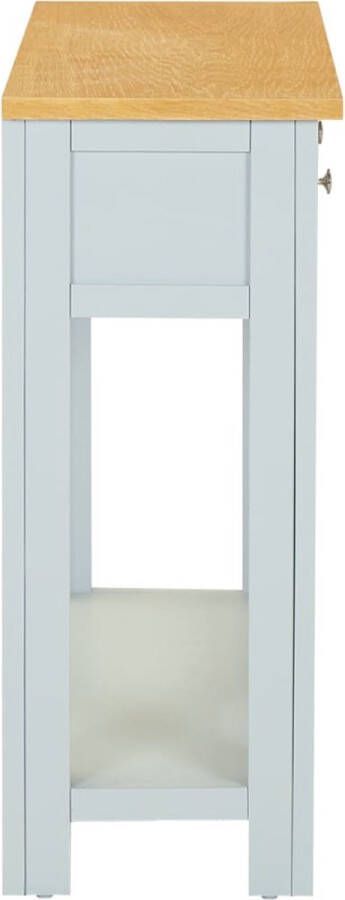 VidaXL -Wandtafel-83x30x73-cm-massief-eikenhout - Foto 2