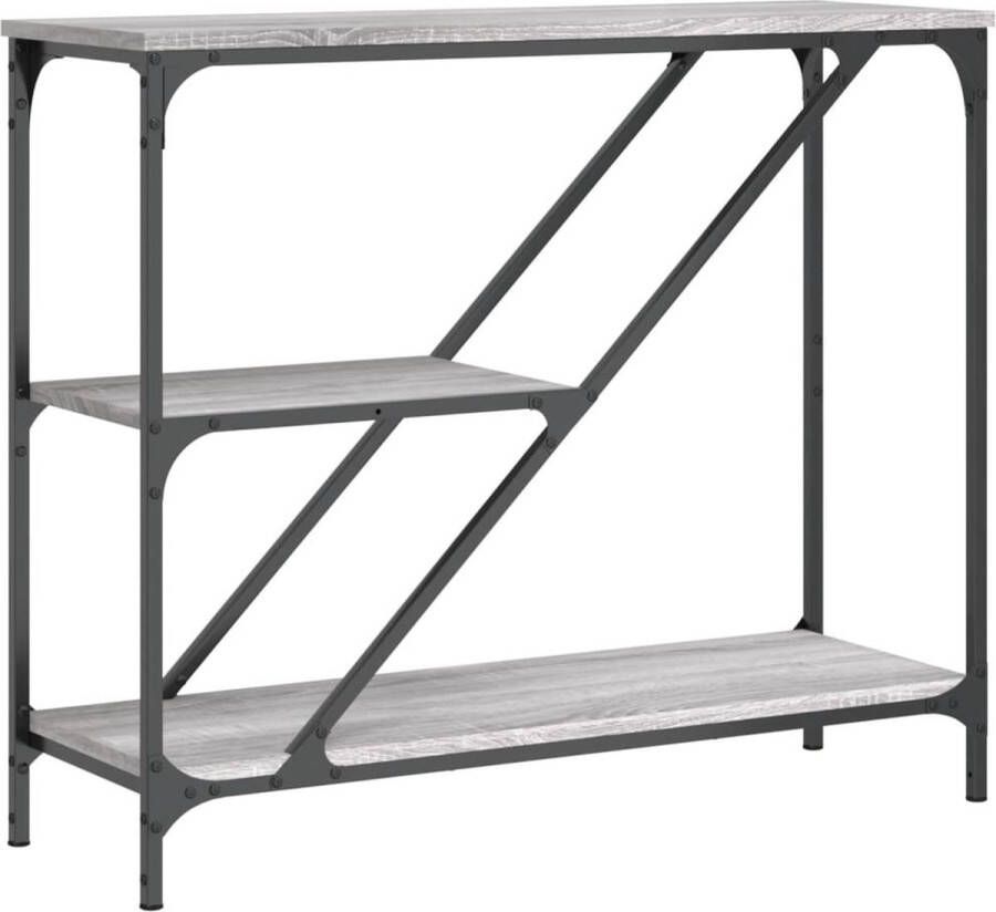 VidaXL Wandtafel Grijs Sonoma Eiken 88 5x30x75 cm Wandtafel Consoletafel Haltafel Bijzettafel Eikenhouten Meubel Grijs Meubel Houtmeubilair