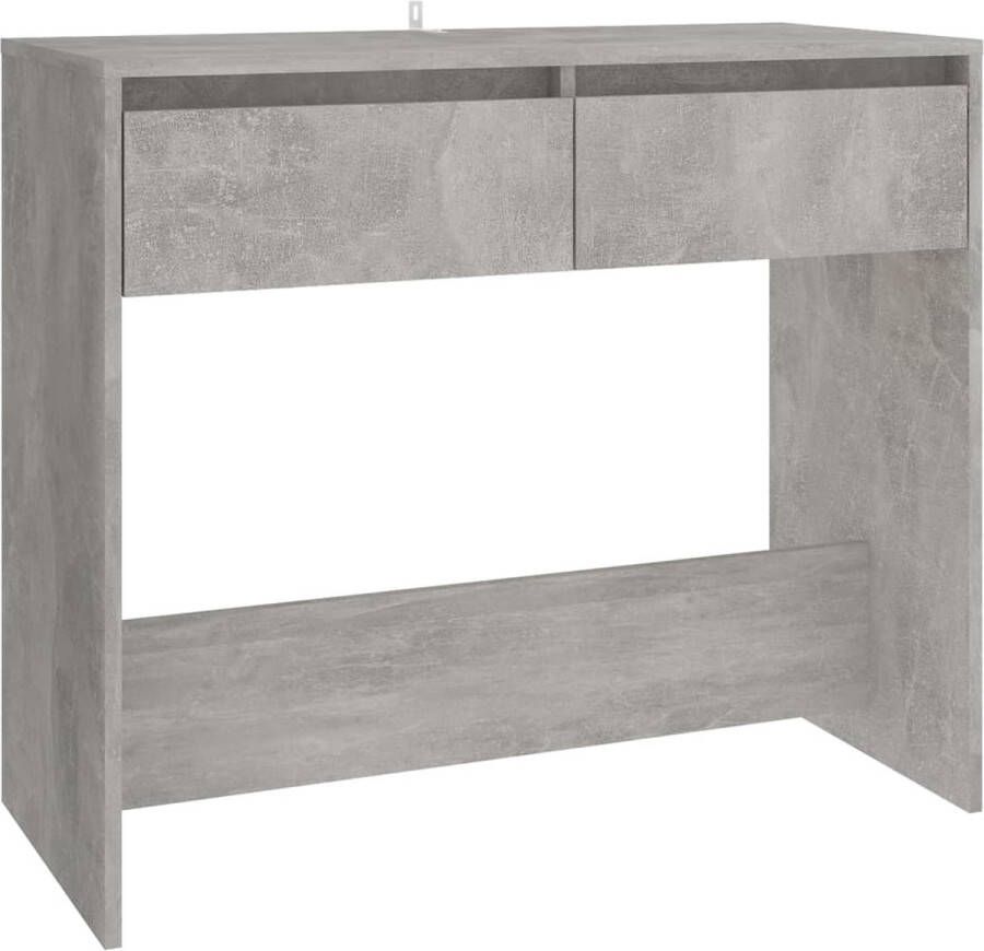 VidaXL Wandtafel 89x41x76 5 cm Bewerkt hout Betongrijs Consoletafel Salontafel Entreetafel Industriële Meubelen Betonlook Grijze Meubelen Houten Meubelen Kastje Bergruimte Designmeubel