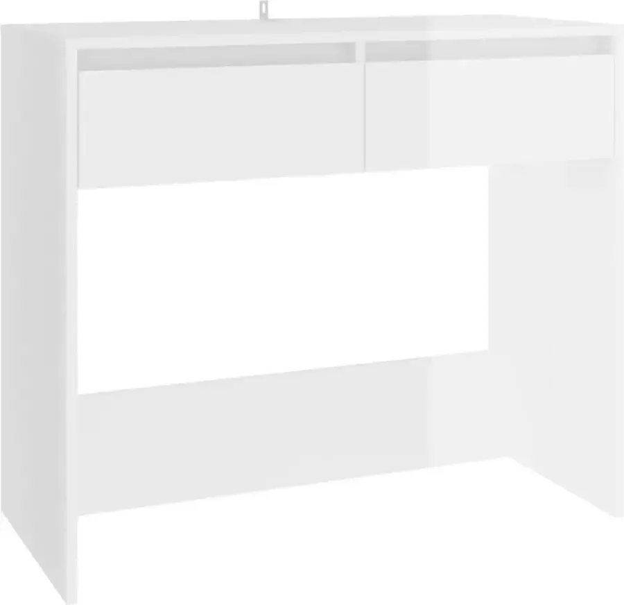 VidaXL -Wandtafel-89x41x76 5-cm-staal-hoogglans-wit - Foto 2