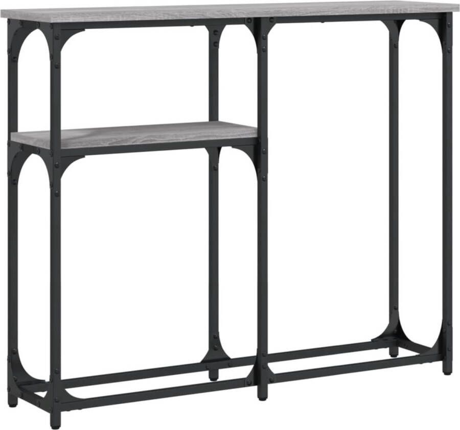 VidaXL Wandtafel Grijs Sonoma Eiken 90x22 5x75cm Wandtafel Consoletafel Haltafel Woonkamerspiegel Opbergruimte