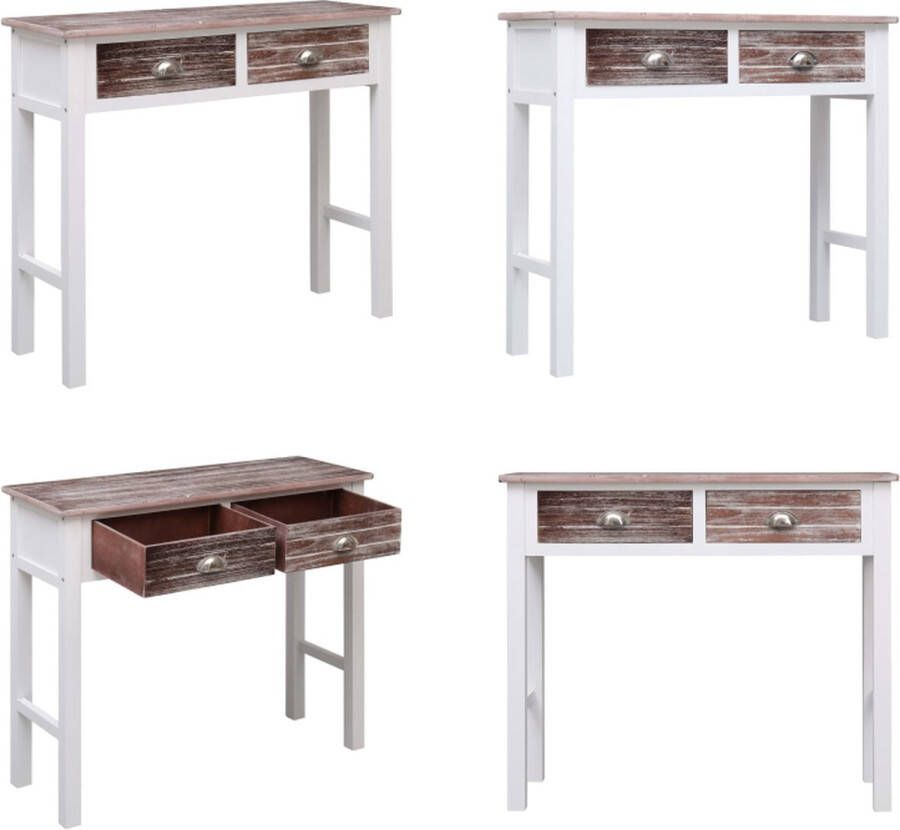 VidaXL Wandtafel 90x30x77 cm hout bruin Wandtafel Wandtafels Bijzettafel Bijzettafels