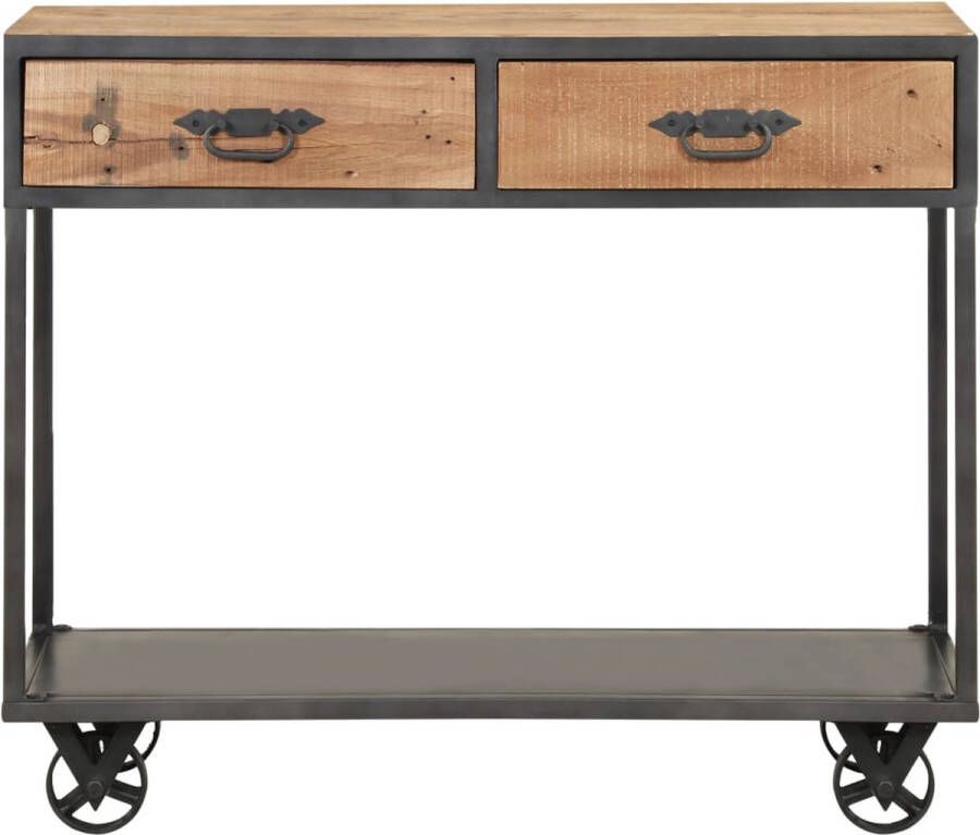 VidaXL -Wandtafel-90x35x74-cm-massief-gerecycled-hout - Foto 2