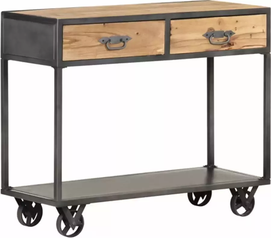 VidaXL -Wandtafel-90x35x74-cm-massief-gerecycled-hout - Foto 3