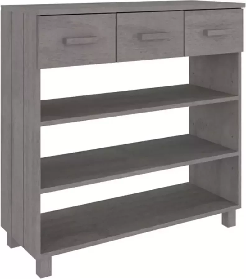 VidaXL -Wandtafel-HAMAR-90x35x90-cm-massief-grenenhout-lichtgrijs - Foto 3