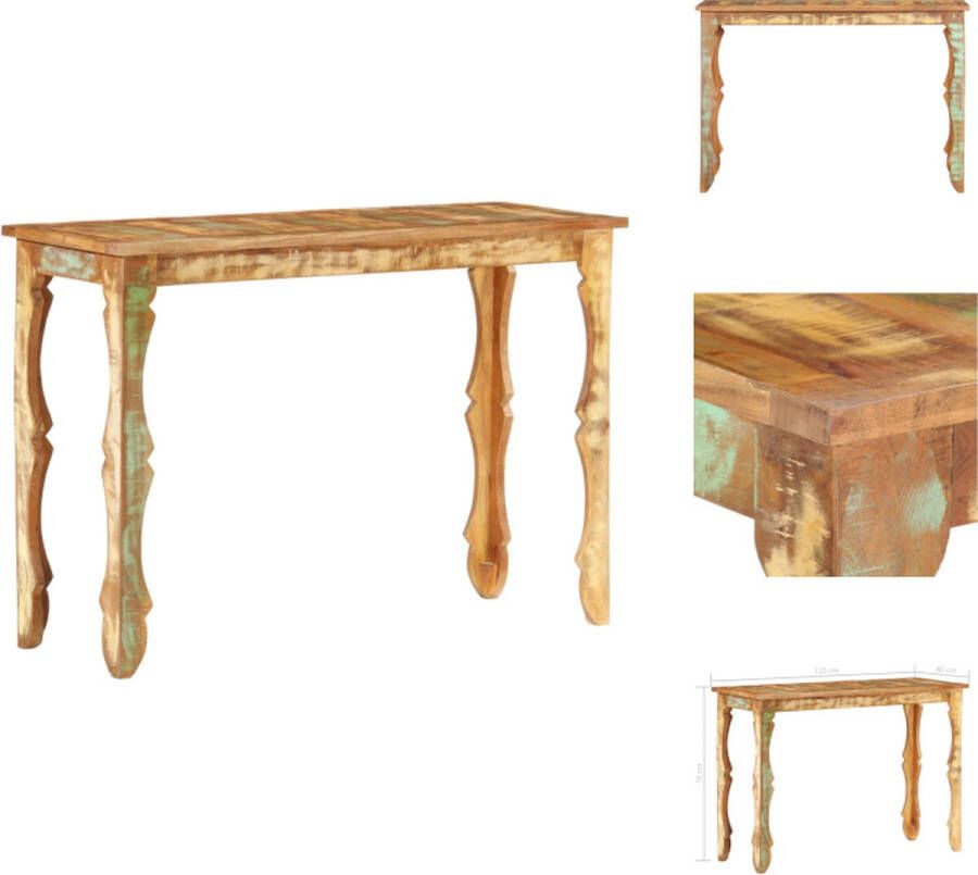 VidaXL Wandtafel Wandtafels Consoletafel Consoletafels Wandtafel 110x40x76 cm massief gerecycled hout - Foto 2