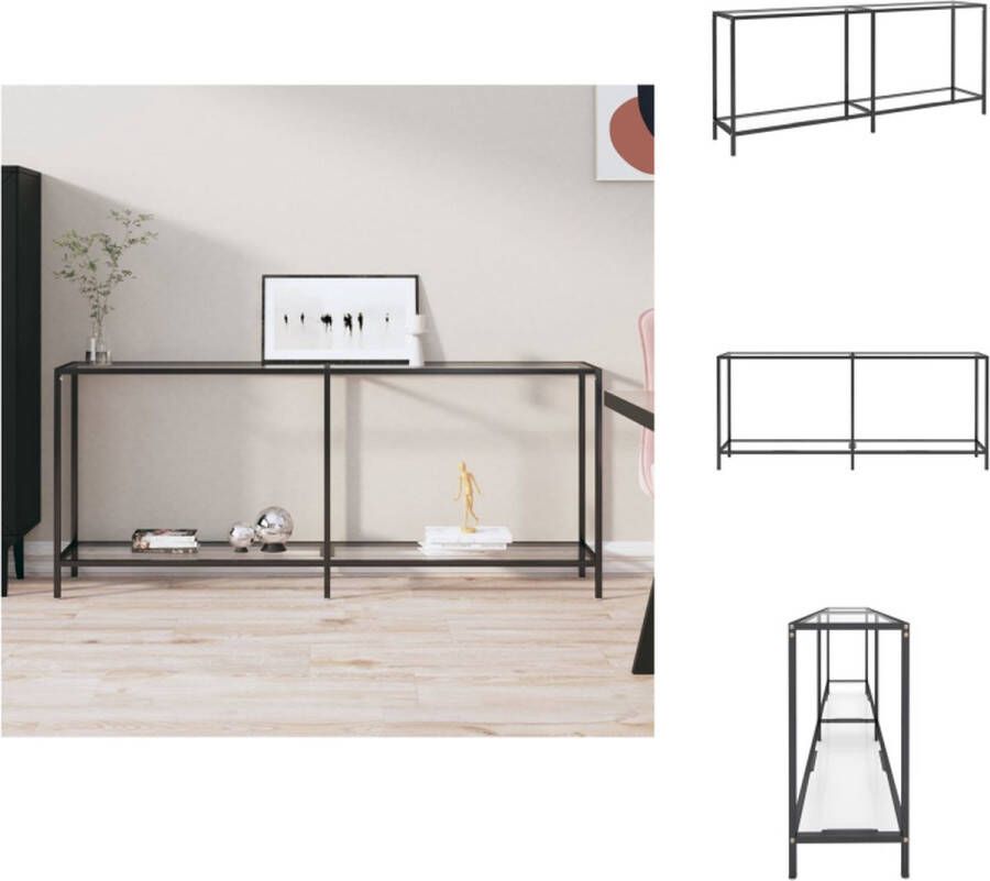 VidaXL Wandtafel Wandtafels Bijzettafel Bijzettafels Wandtafel 180x35x75 5 cm gehard glas transparant - Foto 2