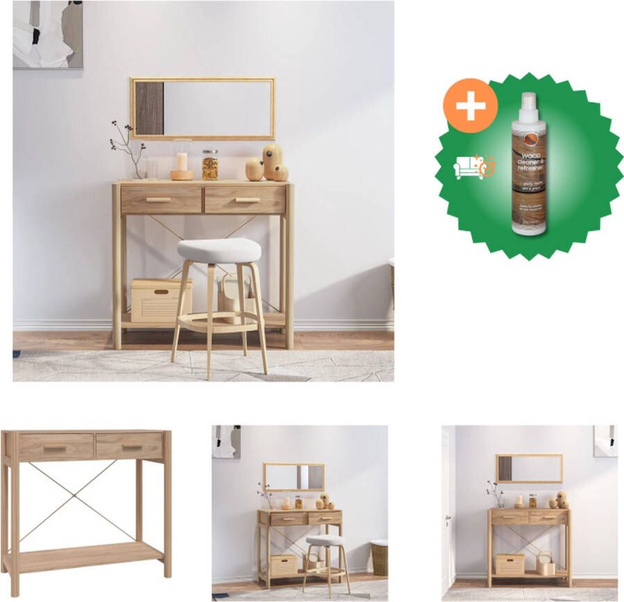 VidaXL Wandtafel Classic Hout 82 x 38 x 75 cm Duurzaam en Praktisch Tafel Inclusief Houtreiniger en verfrisser