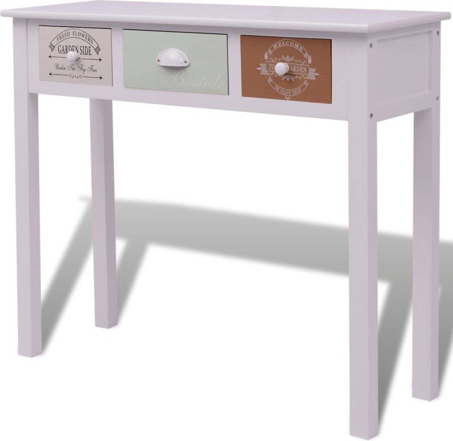 VidaXL Wandtafel Franse stijl hout 90x30x77cm Wandtafel Landelijke Stijl Kast Dressoir Halkast