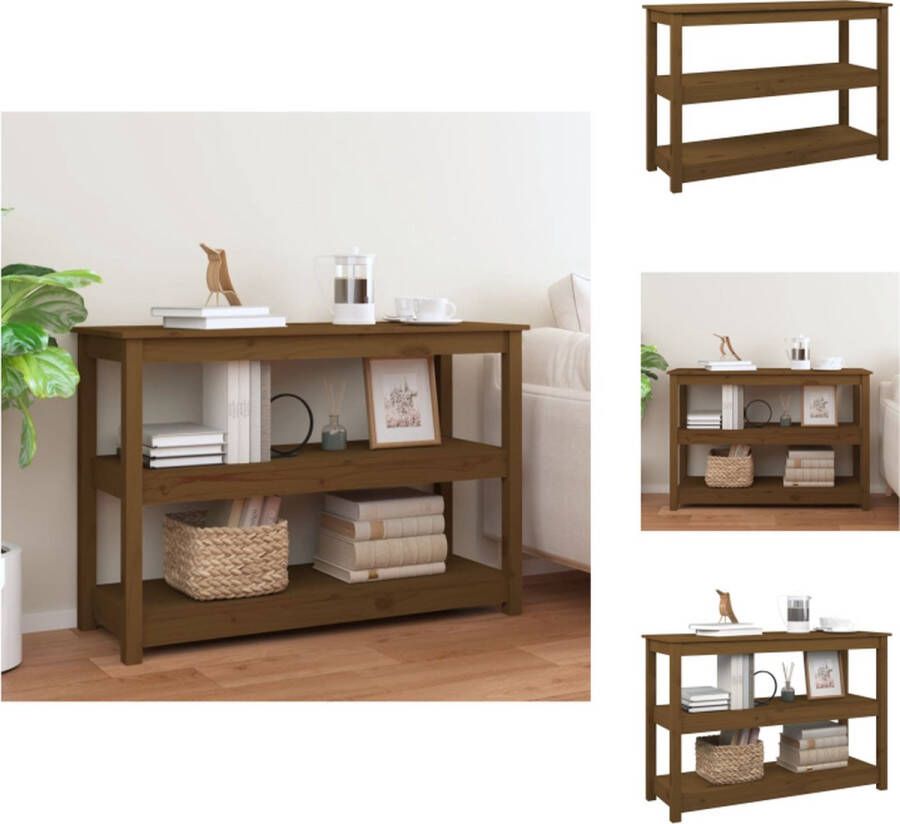 VidaXL Wandtafel Wandtafels Consoletafel Houten Wandtafel 110x40x74 cm massief grenenhout honingbruin
