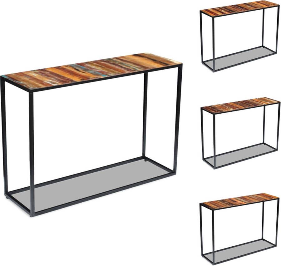 VidaXL Consoletafel Consoletafels Wandtafel Wandtafels Wandtafel 110x35x76 cm massief gerecycled hout - Foto 2