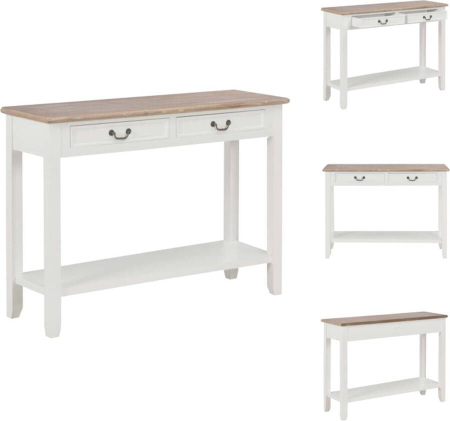 VidaXL Wandtafel Wandtafels Bijzettafel Bijzettafels Wandtafel 110x35x80 cm hout wit