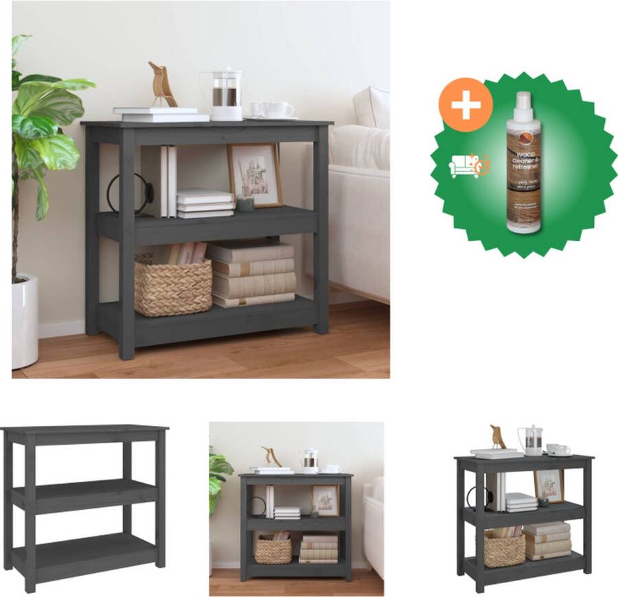 VidaXL Wandtafel Klassiek Massief grenenhout 80x40x74 cm Tafel Inclusief Houtreiniger en verfrisser