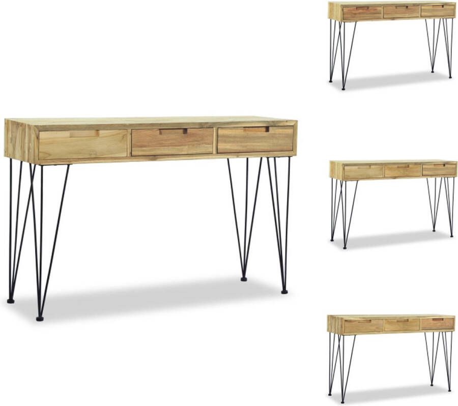 VidaXL Console Tafel Console Tafels Bijzettafel Bijzettafels Wandtafel 120x35x76 cm massief teakhout - Foto 2
