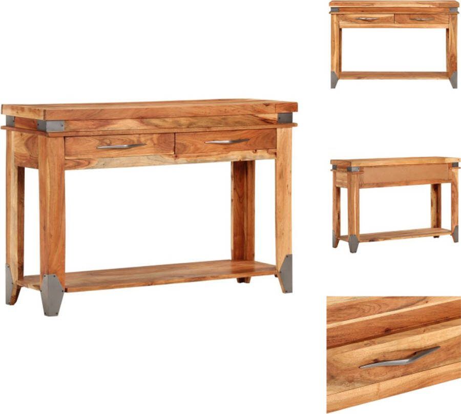 VidaXL Wandtafel Wandtafels Consoletafel Houten Wandtafel 110x34x74 cm massief acaciahout