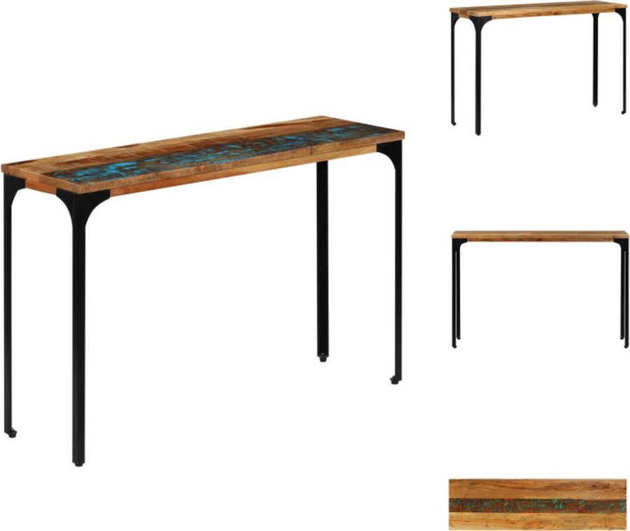 VidaXL Wandtafel Wandtafels Wandtafeltje Wandtafeltjes Wandtafel 120x35x76 cm massief gerecycled hout - Foto 2
