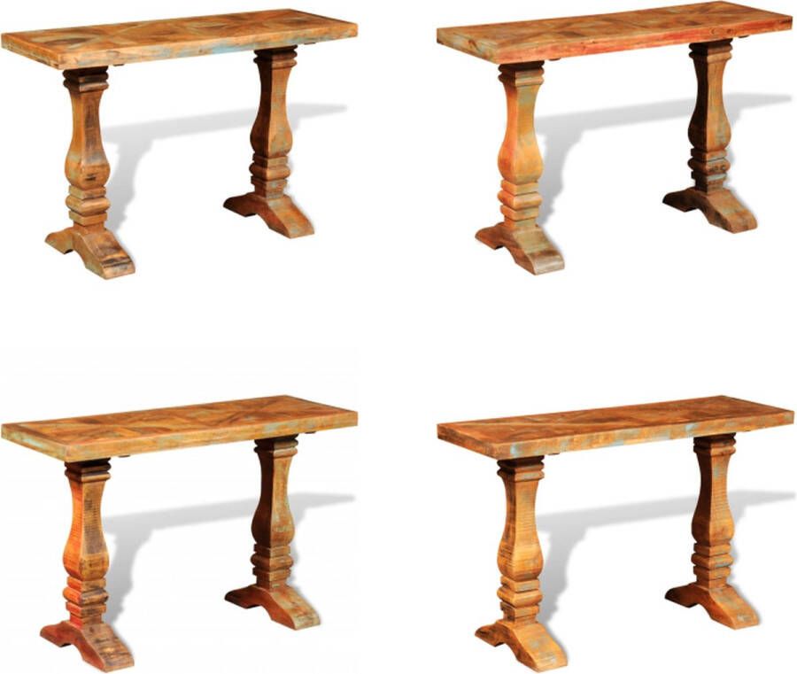 VidaXL Wandtafel massief gerecycled hout Houten Tafel Houten Tafels Houten Bijzettafel Houten Bijzettafels