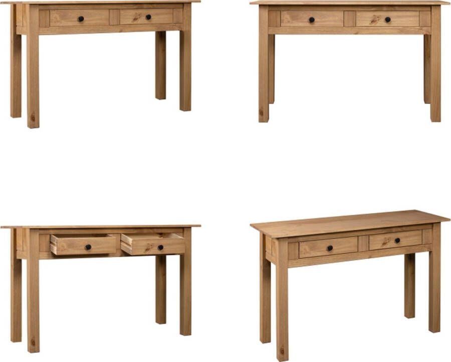 VidaXL Wandtafel Panama Range 110x40x72 cm massief grenenhout Wandtafel Wandtafels Bijzettafel Eindtafel