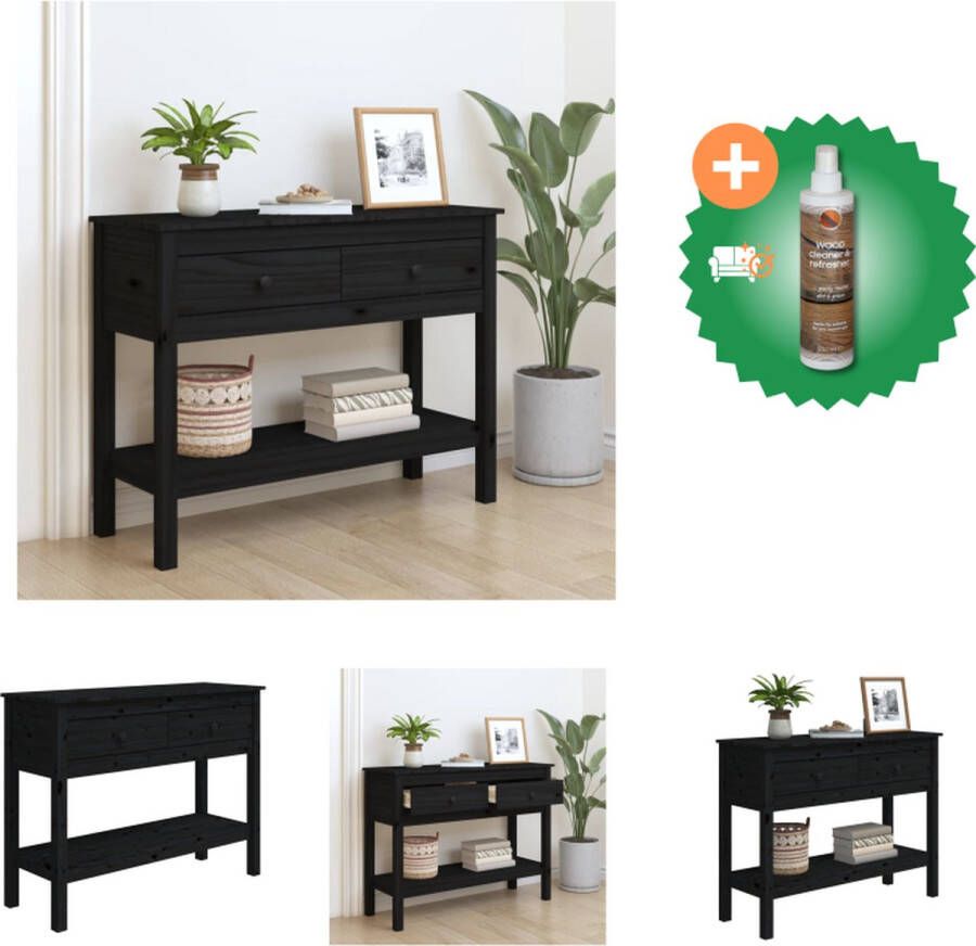 VidaXL Wandtafel Praktische klassieke houten tafel 100 x 35 x 75 cm Massief grenenhout Tafel Inclusief Houtreiniger en verfrisser