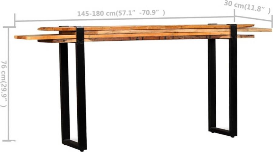 VidaXL -Wandtafel-verstelbaar-massief-gerecycled-hout - Foto 1
