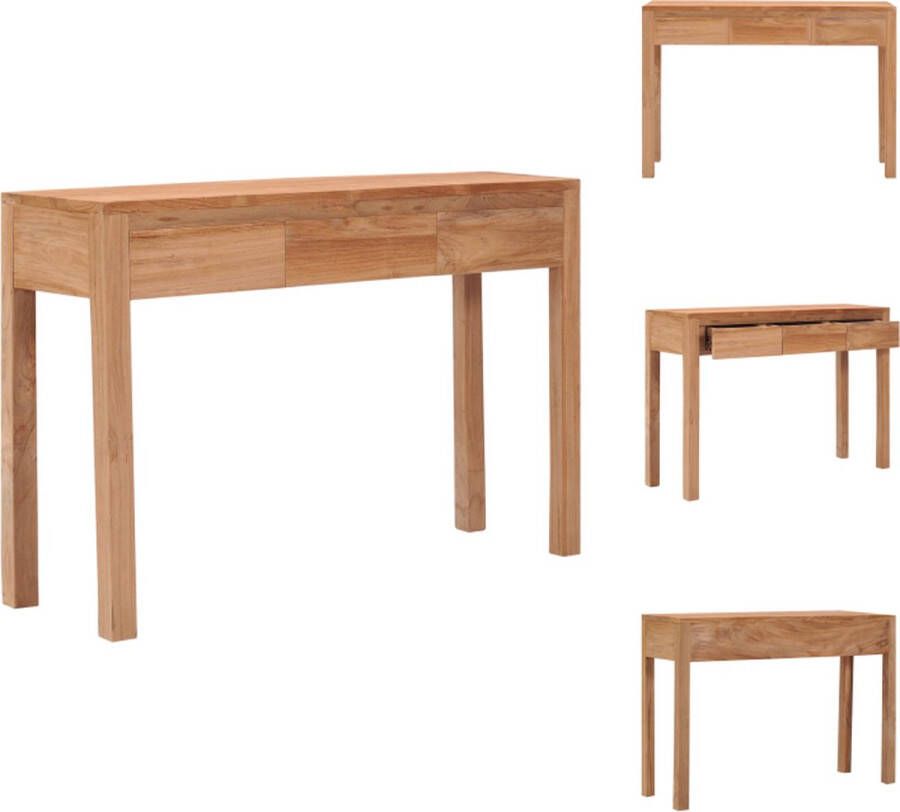 VidaXL Wandtafel Wandtafels Bijzettafel Console Tafel Wandtafel 110x35x75 cm massief teakhout