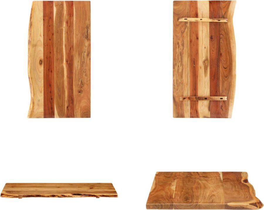 VidaXL Wastafelblad 100x52x2 5 cm massief acaciahout Wastafelblad Wastafelbladen Houten Wastafelblad Houten Wastafelbladen