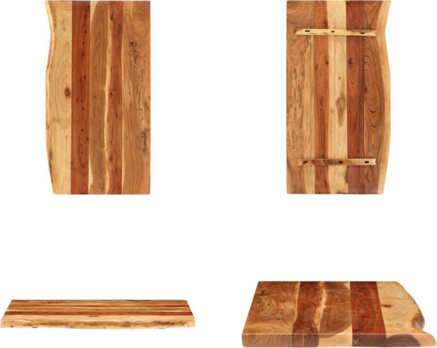 VidaXL Wastafelblad 100x55x3.8 cm massief acaciahout Wastafelblad Wastafelbladen Houten Wastafelblad Houten Wastafelbladen