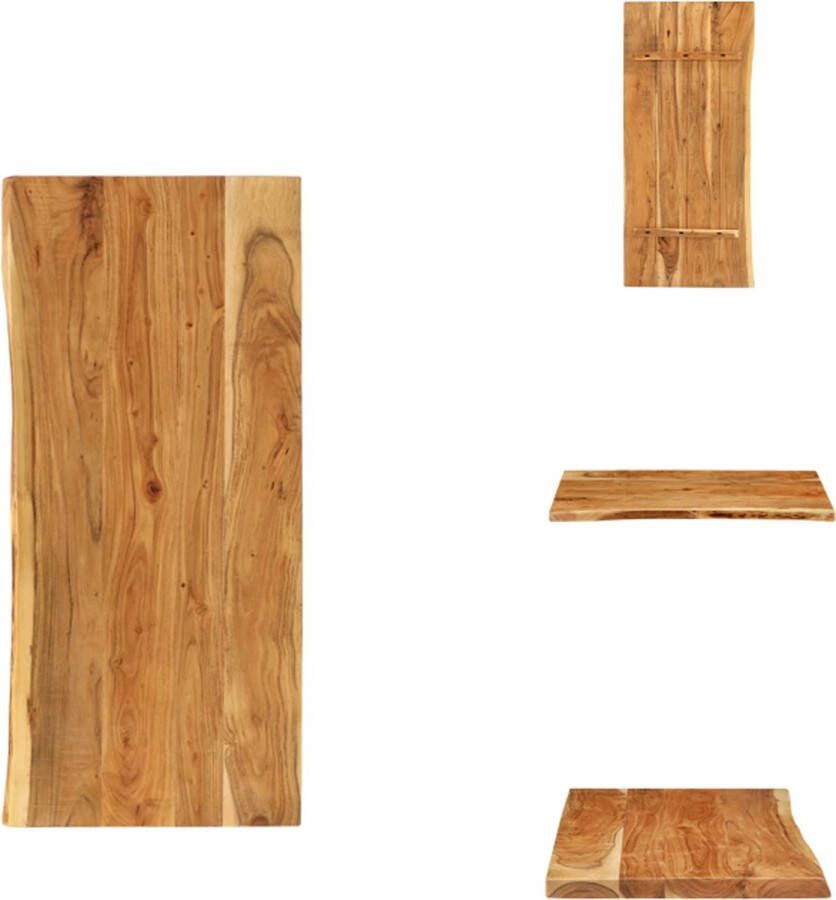 VidaXL Wastafelblad Wastafelbladen Houten Wastafelblad Houten Wastafelbladen Wastafelblad 118x55x3.8 cm massief acaciahout - Foto 2