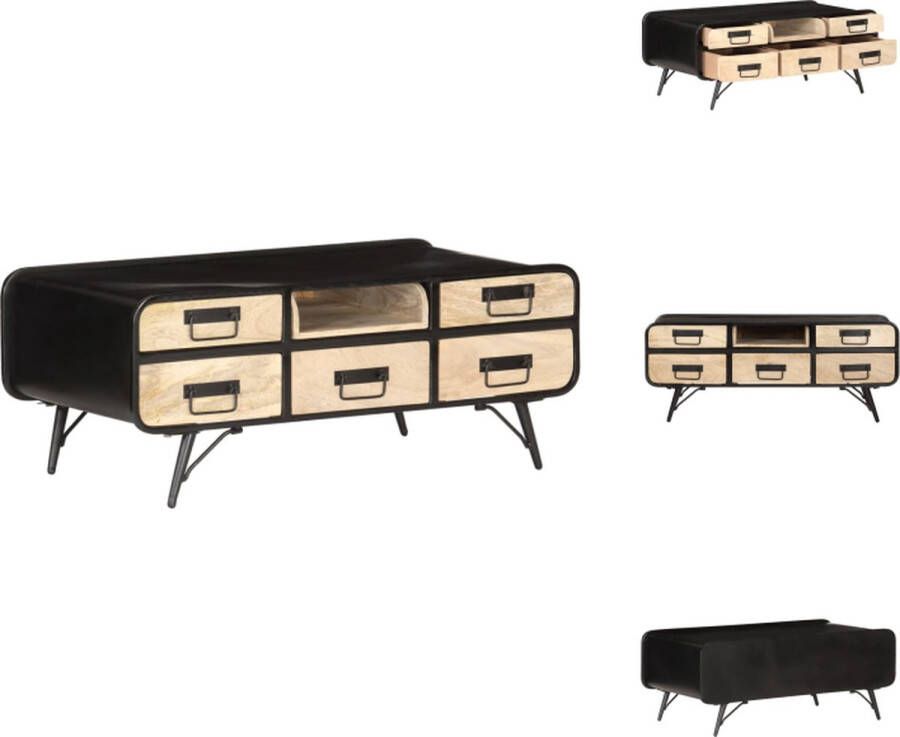 VidaXL Salontafel Salontafels Koffie Tafel Koffie Tafels Salontafel 100x50x40 cm massief mangohout - Foto 2