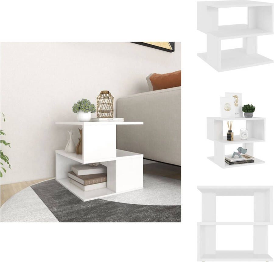 VidaXL Bijzettafeltje Bijzettafeltjes Salontafel Salontafels Bijzettafel 40x40x40 cm bewerkt hout wit