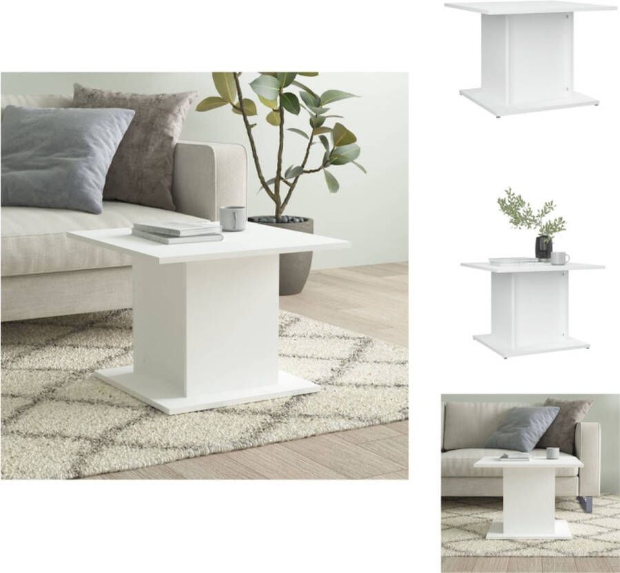 VidaXL Salontafel Salontafels Koffietafel Woonkamertafel Salontafel 55 5x55 5x40 cm bewerkt hout wit