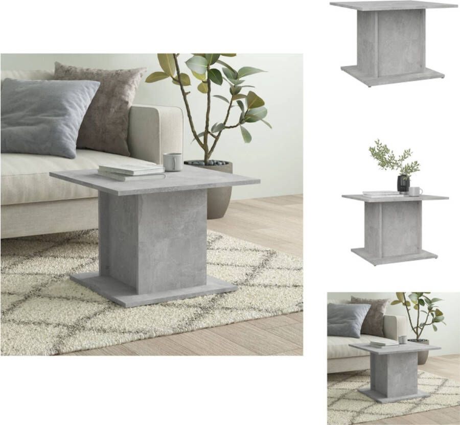 VidaXL Salontafel Salontafels Koffietafel Woonkamertafel Salontafel 55 5x55 5x40 cm bewerkt hout betongrijs - Foto 2