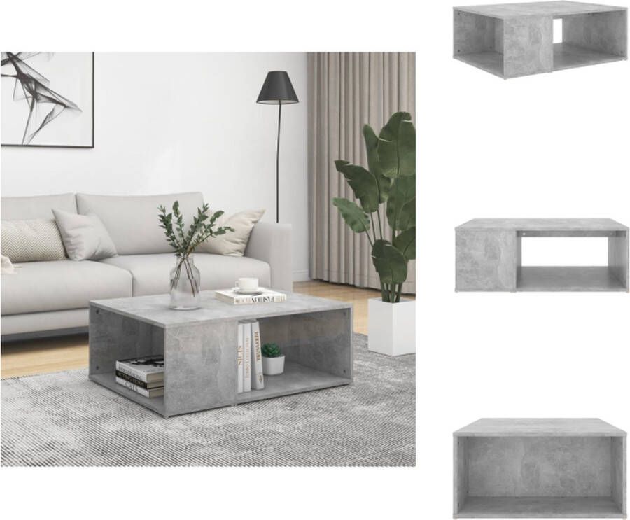 VidaXL Salontafel Salontafels Koffie Tafel Koffie Tafels Salontafel 90x67x33 cm bewerkt hout betongrijs